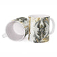Osiris Egyptian Ceramic Mug God of Afterlife Feather Scale Judgment Eye of Horus