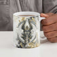 Osiris Egyptian Ceramic Mug God of Afterlife Feather Scale Judgment Eye of Horus