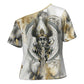 Osiris Egyptian Cross Shoulder Shirt God of Afterlife Feather Scale Judgment Eye of Horus