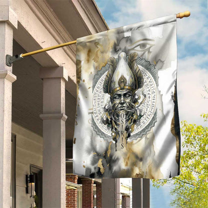 Osiris Egyptian Garden Flag God of Afterlife Feather Scale Judgment Eye of Horus