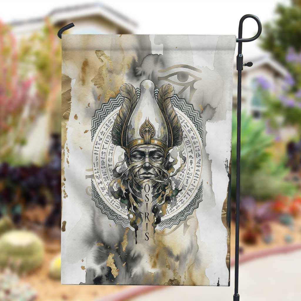 Osiris Egyptian Garden Flag God of Afterlife Feather Scale Judgment Eye of Horus