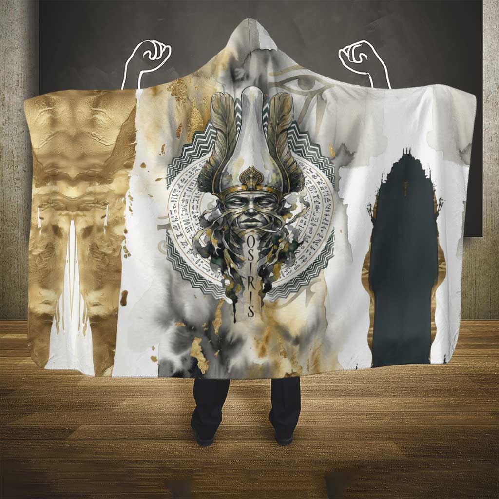 Osiris Egyptian Hooded Blanket God of Afterlife Feather Scale Judgment Eye of Horus