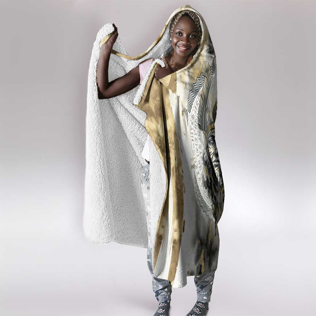 Osiris Egyptian Hooded Blanket God of Afterlife Feather Scale Judgment Eye of Horus