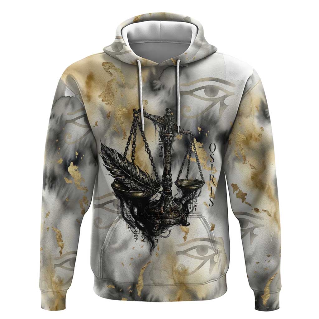 Osiris Egyptian Hoodie God of Afterlife Feather Scale Judgment Eye of Horus