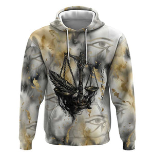 Osiris Egyptian Hoodie God of Afterlife Feather Scale Judgment Eye of Horus