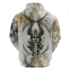 Osiris Egyptian Hoodie God of Afterlife Feather Scale Judgment Eye of Horus