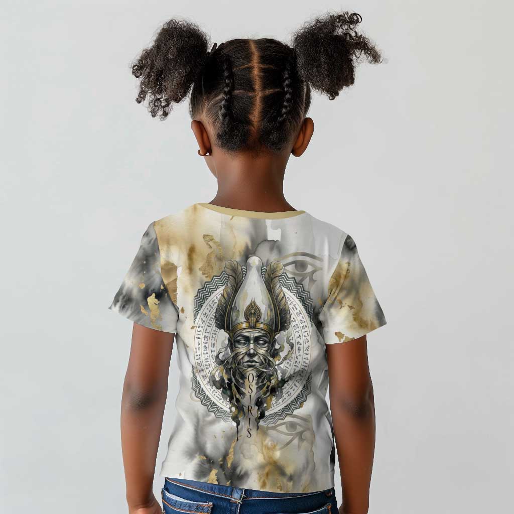 Osiris Egyptian Kid T shirt God of Afterlife Feather Scale Judgment Eye of Horus