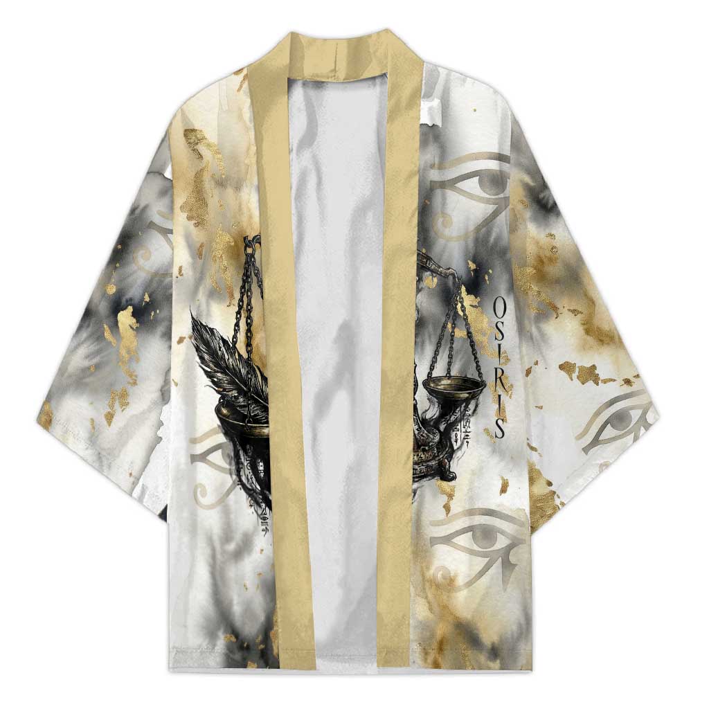 Osiris Egyptian Kimono God of Afterlife Feather Scale Judgment Eye of Horus
