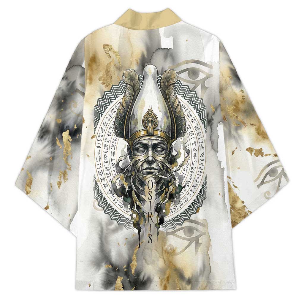 Osiris Egyptian Kimono God of Afterlife Feather Scale Judgment Eye of Horus