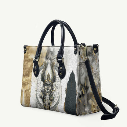 Osiris Egyptian Leather Bag God of Afterlife Feather Scale Judgment Eye of Horus