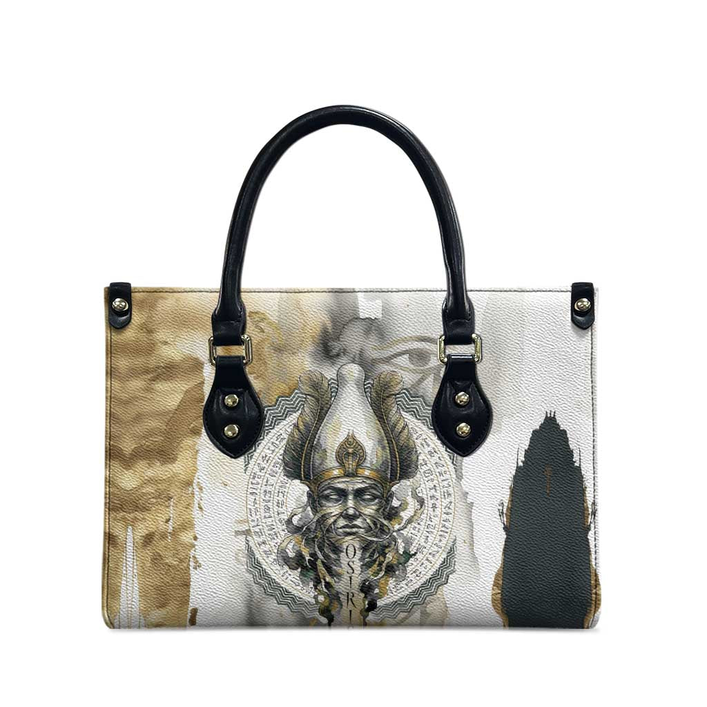 Osiris Egyptian Leather Bag God of Afterlife Feather Scale Judgment Eye of Horus