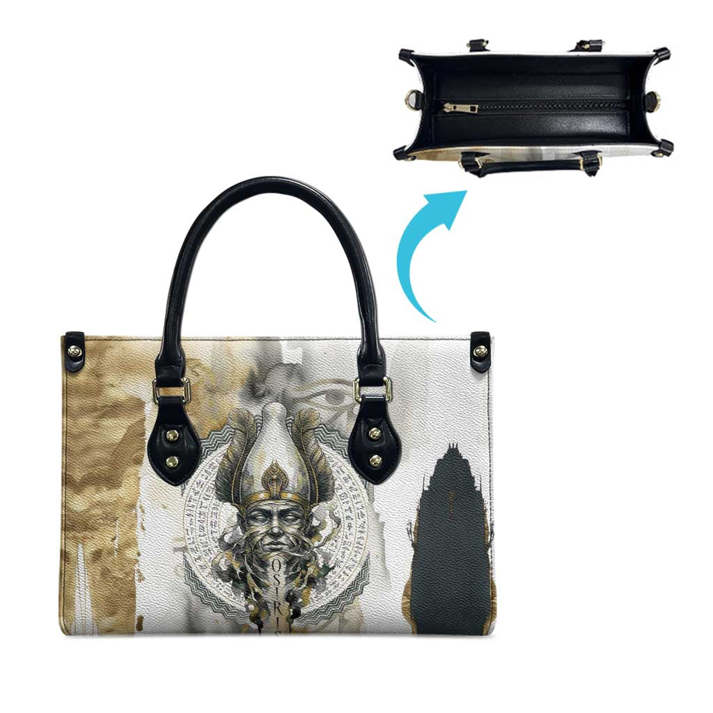 Osiris Egyptian Leather Bag God of Afterlife Feather Scale Judgment Eye of Horus