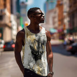 Osiris Egyptian Men Tank Top God of Afterlife Feather Scale Judgment Eye of Horus