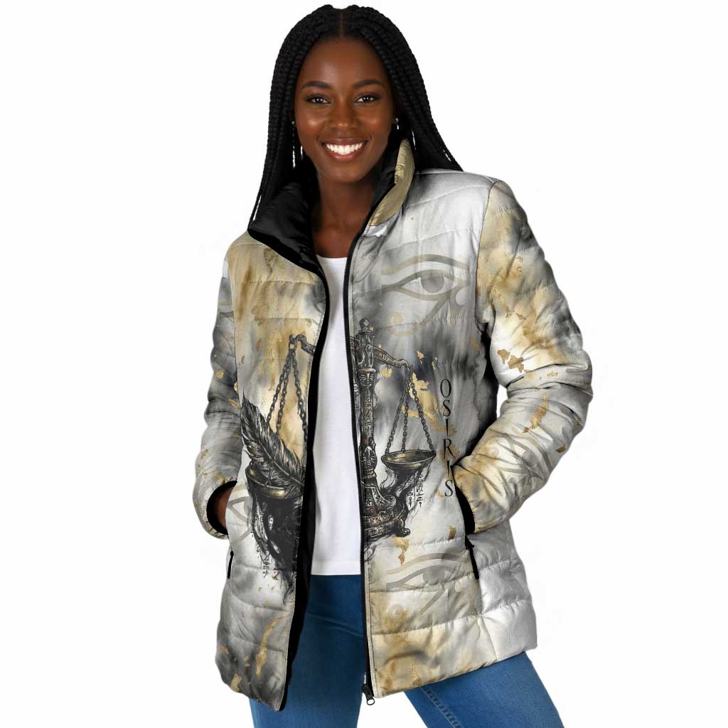 Osiris Egyptian Padded Jacket God of Afterlife Feather Scale Judgment Eye of Horus