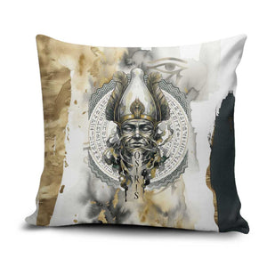 Osiris Egyptian Pillow Cover God of Afterlife Feather Scale Judgment Eye of Horus