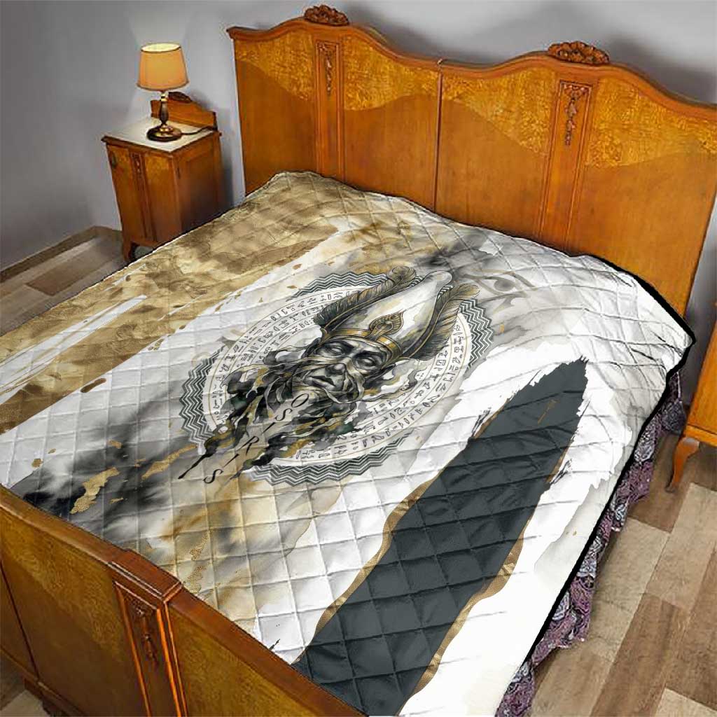 Osiris Egyptian Quilt God of Afterlife Feather Scale Judgment Eye of Horus
