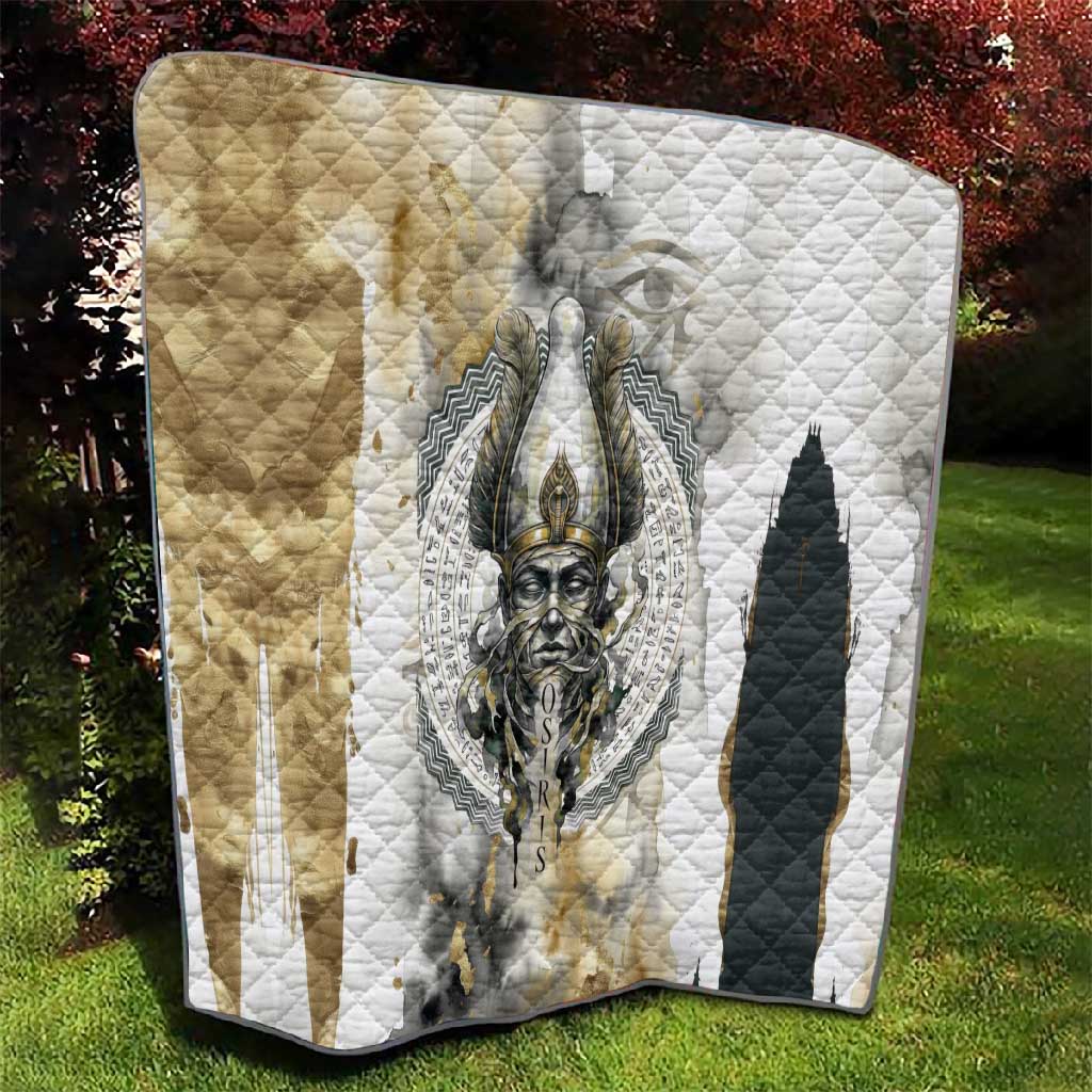 Osiris Egyptian Quilt God of Afterlife Feather Scale Judgment Eye of Horus