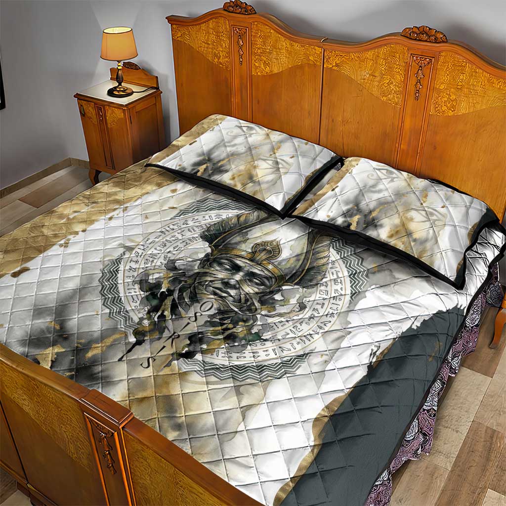 Osiris Egyptian Quilt Bed Set God of Afterlife Feather Scale Judgment Eye of Horus