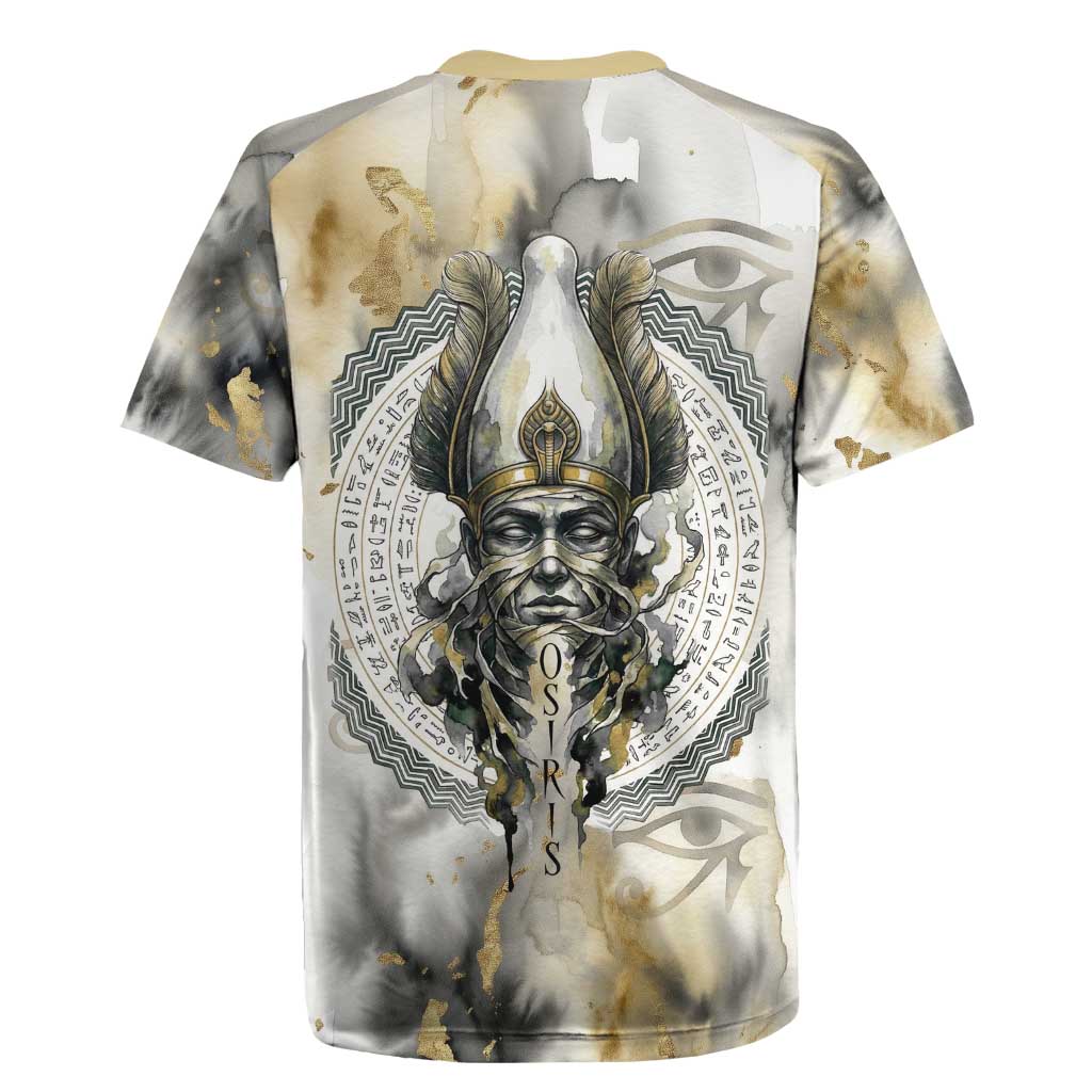 Osiris Egyptian Rugby Jersey God of Afterlife Feather Scale Judgment Eye of Horus