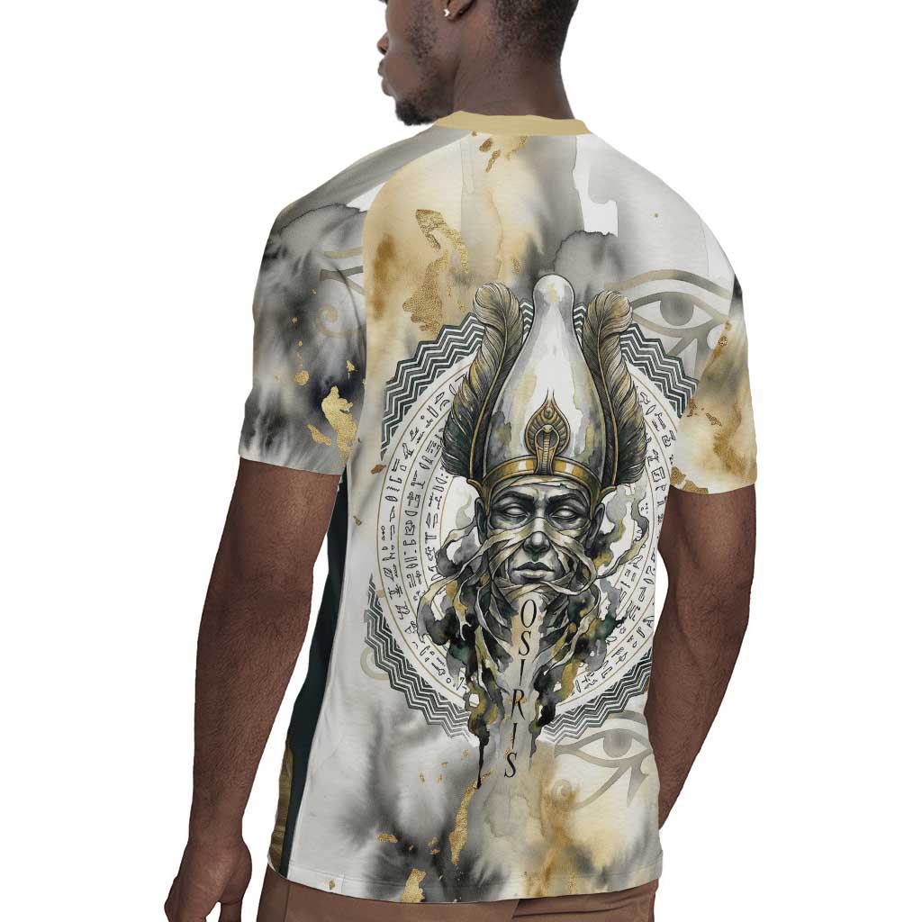 Osiris Egyptian Rugby Jersey God of Afterlife Feather Scale Judgment Eye of Horus
