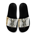 Osiris Egyptian Slide Sandals God of Afterlife Feather Scale Judgment Eye of Horus