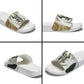 Osiris Egyptian Slide Sandals God of Afterlife Feather Scale Judgment Eye of Horus