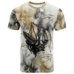 Osiris Egyptian T shirt God of Afterlife Feather Scale Judgment Eye of Horus