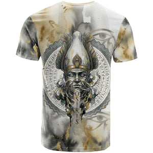 Osiris Egyptian T shirt God of Afterlife Feather Scale Judgment Eye of Horus