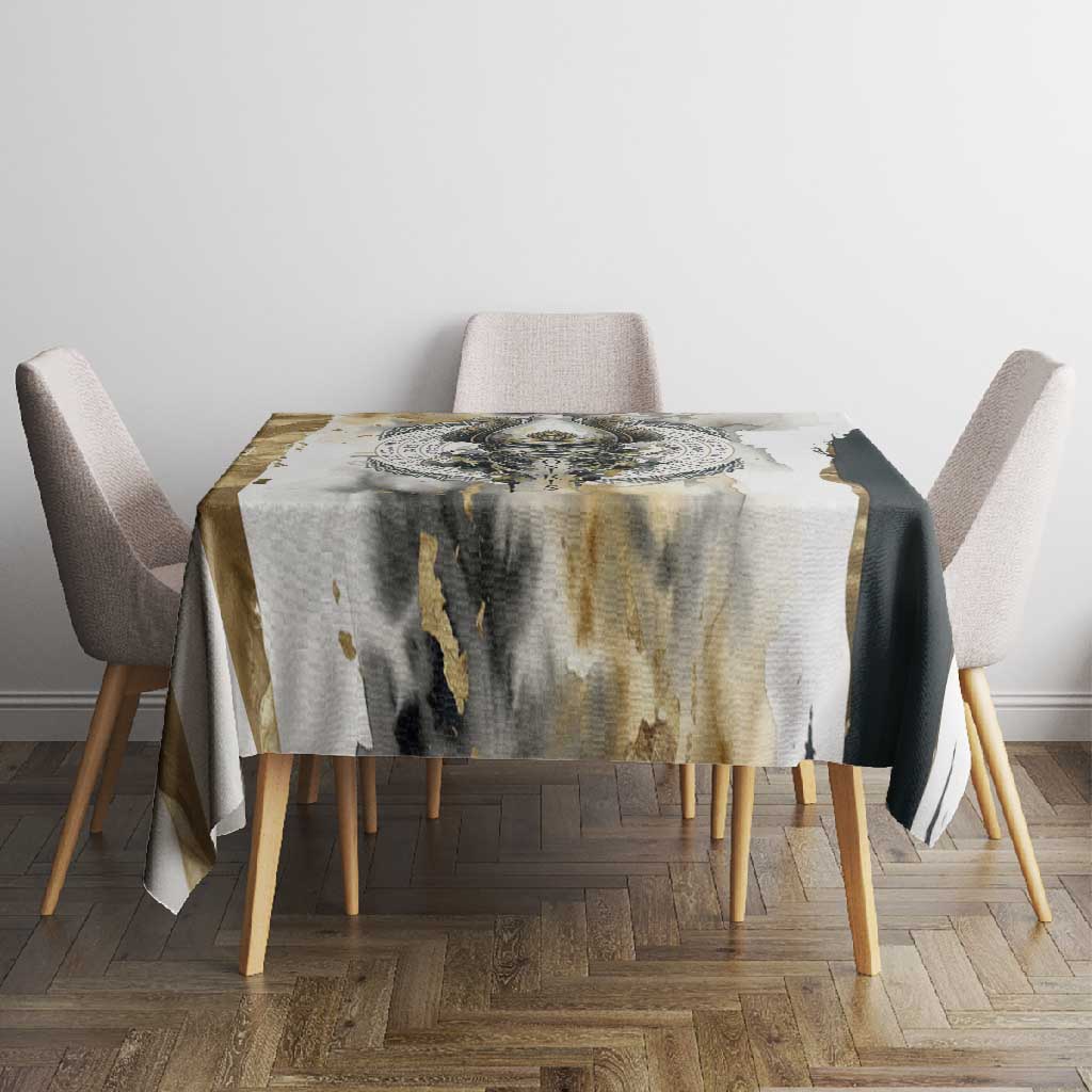 Osiris Egyptian Tablecloth God of Afterlife Feather Scale Judgment Eye of Horus