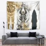 Osiris Egyptian Tapestry God of Afterlife Feather Scale Judgment Eye of Horus