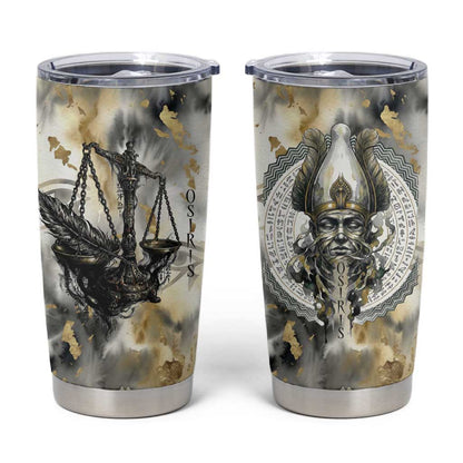 Osiris Egyptian Tumbler Cup God of Afterlife Feather Scale Judgment Eye of Horus