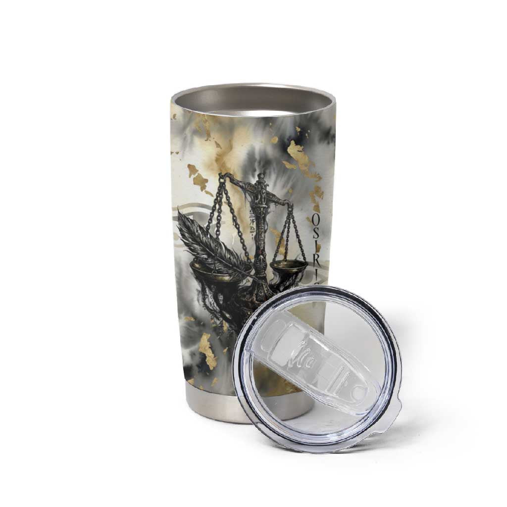Osiris Egyptian Tumbler Cup God of Afterlife Feather Scale Judgment Eye of Horus