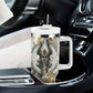 Osiris Egyptian Tumbler With Handle God of Afterlife Feather Scale Judgment Eye of Horus