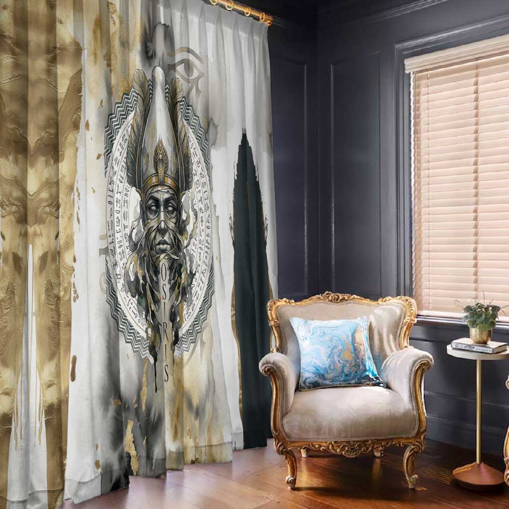 Osiris Egyptian Window Curtain God of Afterlife Feather Scale Judgment Eye of Horus