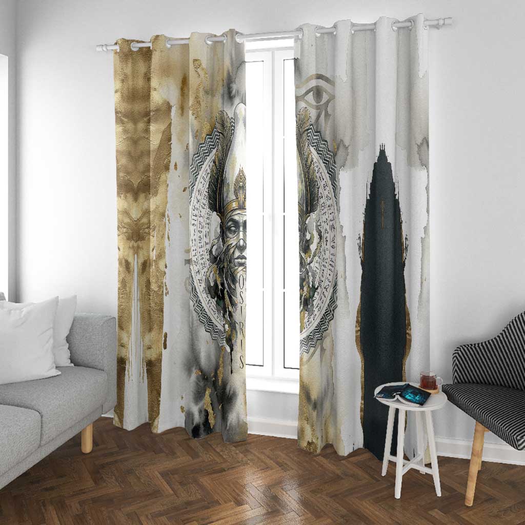 Osiris Egyptian Window Curtain God of Afterlife Feather Scale Judgment Eye of Horus