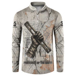 Ptah Egyptian Button Sweatshirt God of Crafts Architecture Tools Fashioner of the Earth