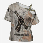 Ptah Egyptian Cross Shoulder Shirt God of Crafts Architecture Tools Fashioner of the Earth