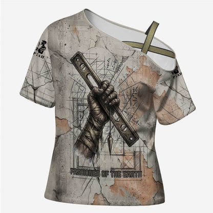 Ptah Egyptian Cross Shoulder Shirt God of Crafts Architecture Tools Fashioner of the Earth