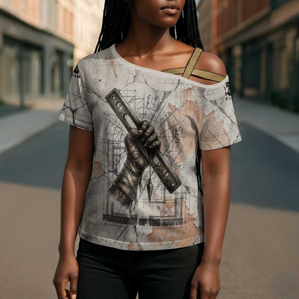 Ptah Egyptian Cross Shoulder Shirt God of Crafts Architecture Tools Fashioner of the Earth