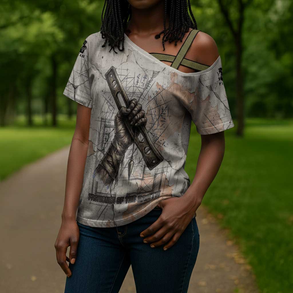 Ptah Egyptian Cross Shoulder Shirt God of Crafts Architecture Tools Fashioner of the Earth