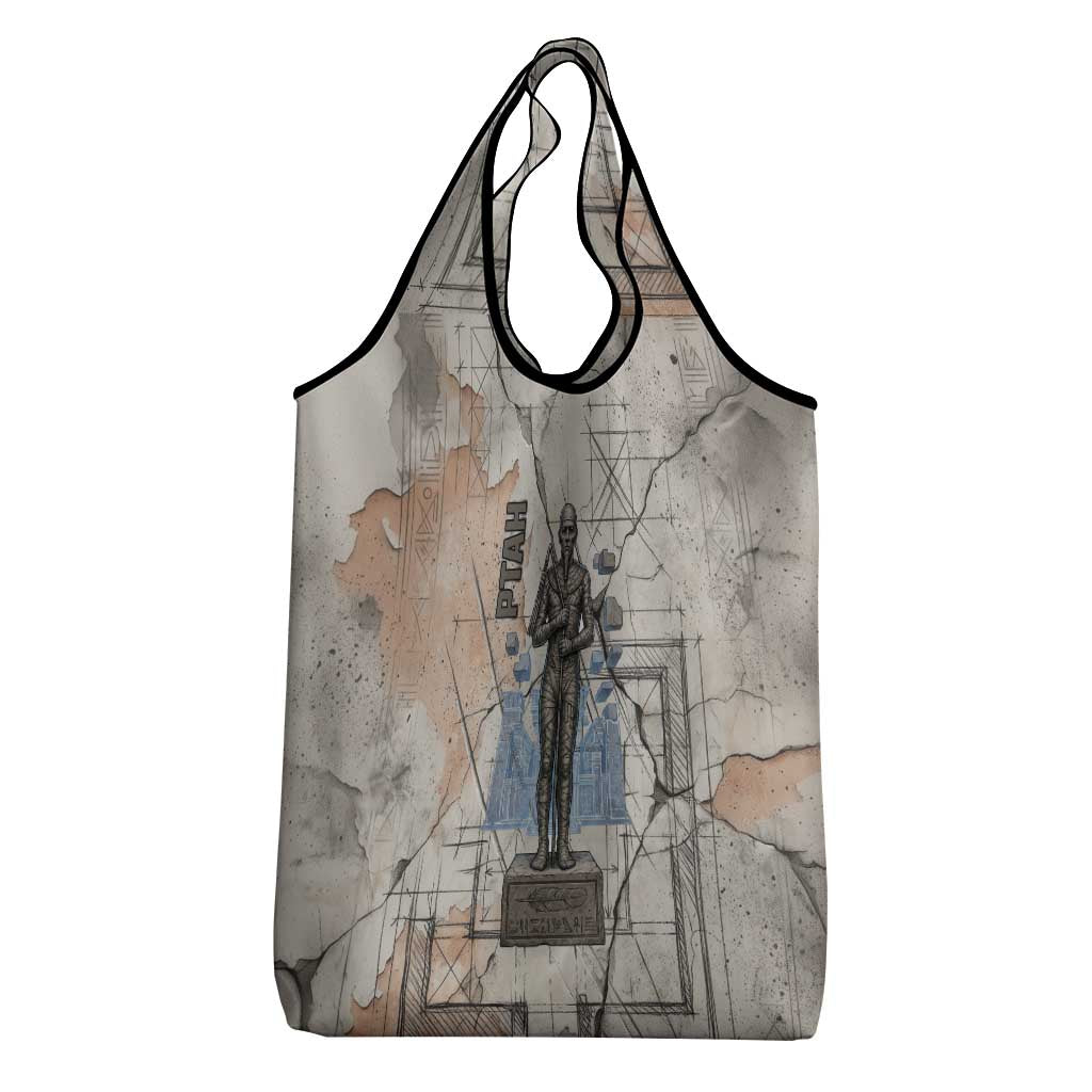 Ptah Egyptian Grocery Bag God of Crafts Architecture Tools Fashioner of the Earth