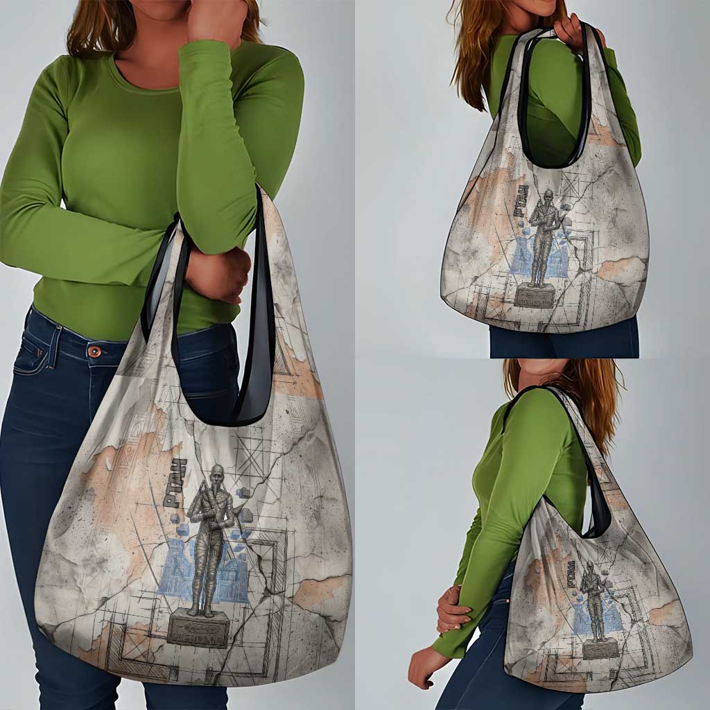 Ptah Egyptian Grocery Bag God of Crafts Architecture Tools Fashioner of the Earth