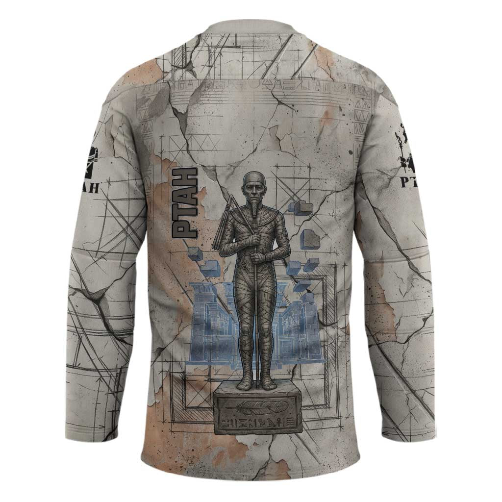 Ptah Egyptian Hockey Jersey God of Crafts Architecture Tools Fashioner of the Earth