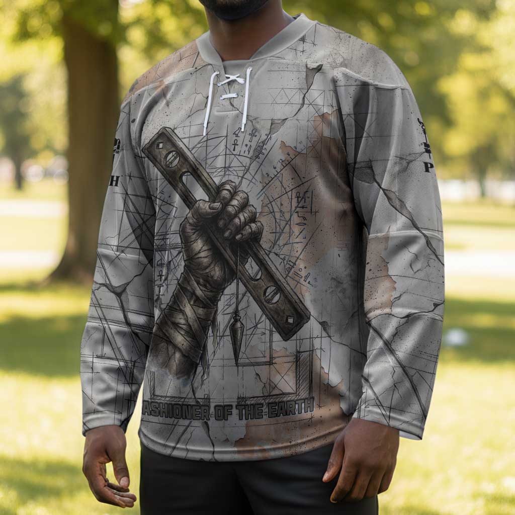 Ptah Egyptian Hockey Jersey God of Crafts Architecture Tools Fashioner of the Earth