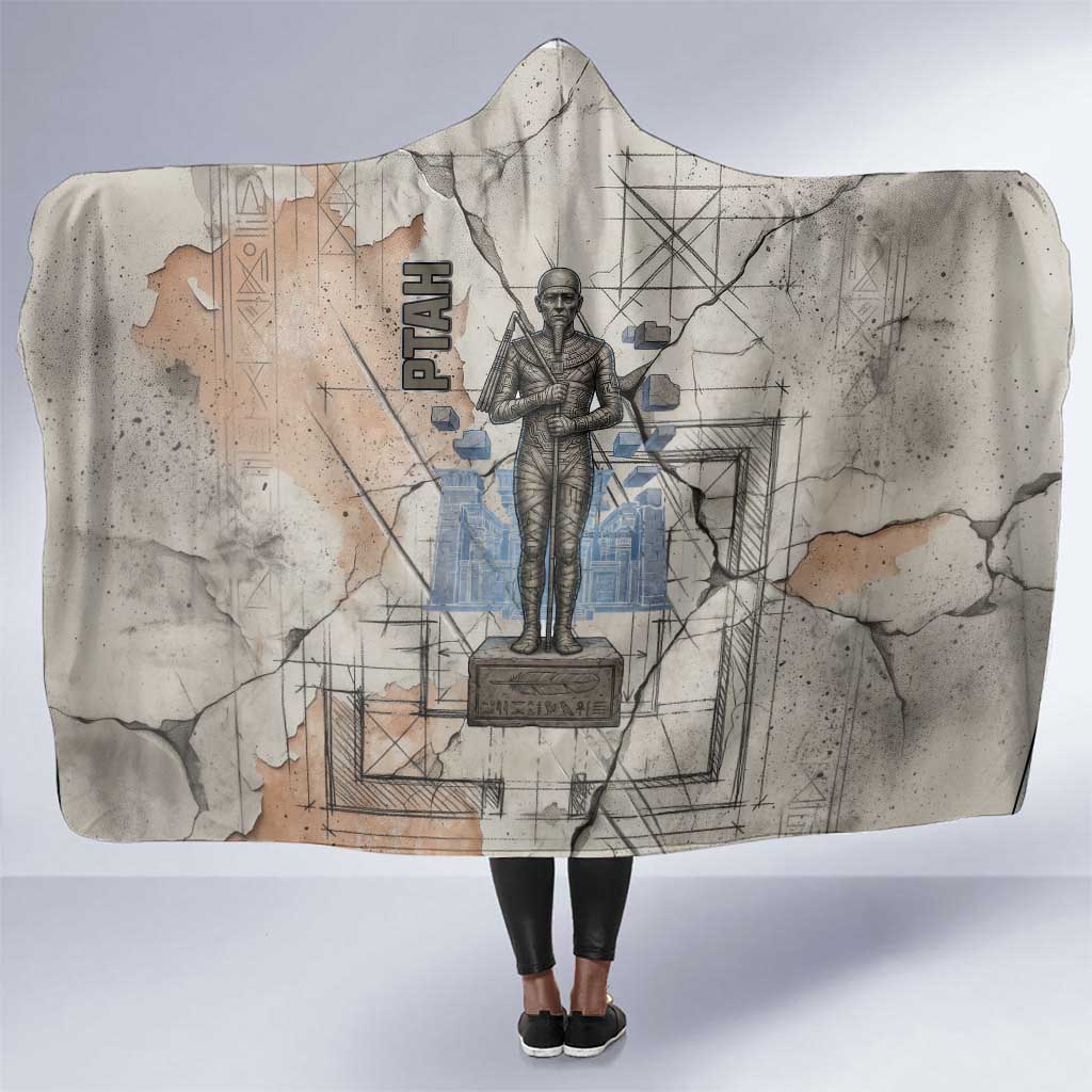 Ptah Egyptian Hooded Blanket God of Crafts Architecture Tools Fashioner of the Earth