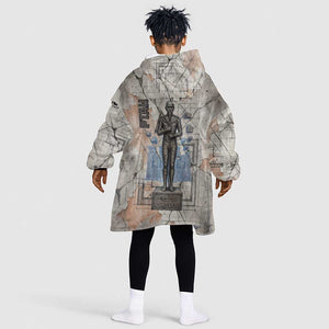 Ptah Egyptian Kid Wearable Blanket Hoodie God of Crafts Architecture Tools Fashioner of the Earth