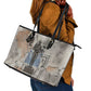 Ptah Egyptian Leather Tote Bag God of Crafts Architecture Tools Fashioner of the Earth