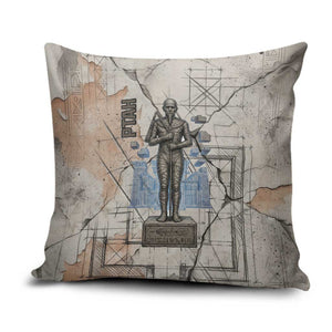 Ptah Egyptian Pillow Cover God of Crafts Architecture Tools Fashioner of the Earth