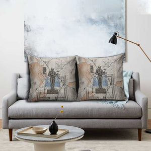Ptah Egyptian Pillow Cover God of Crafts Architecture Tools Fashioner of the Earth