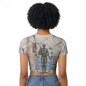 Ptah Egyptian Raglan Cropped T shirt God of Crafts Architecture Tools Fashioner of the Earth
